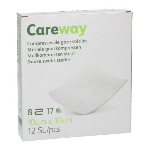 Careway Steriele Kompressen 8pl 10x10cm 12