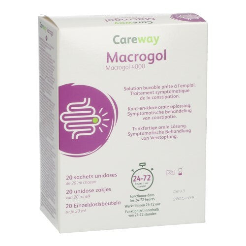 Careway Macrogol 4000 10g Zakjes Unidoses 20x20ml