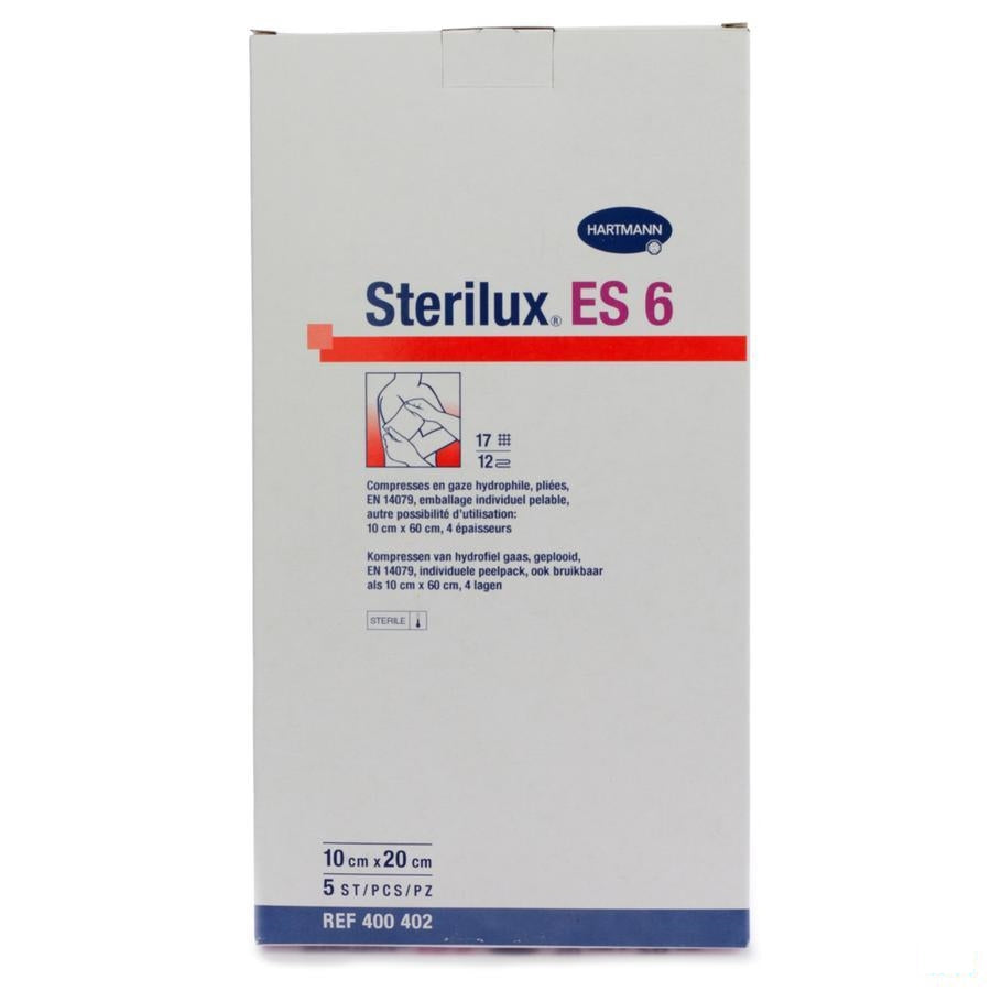 Sterilux Es6 Steriele Kompressen  10 X 20 Cm 5