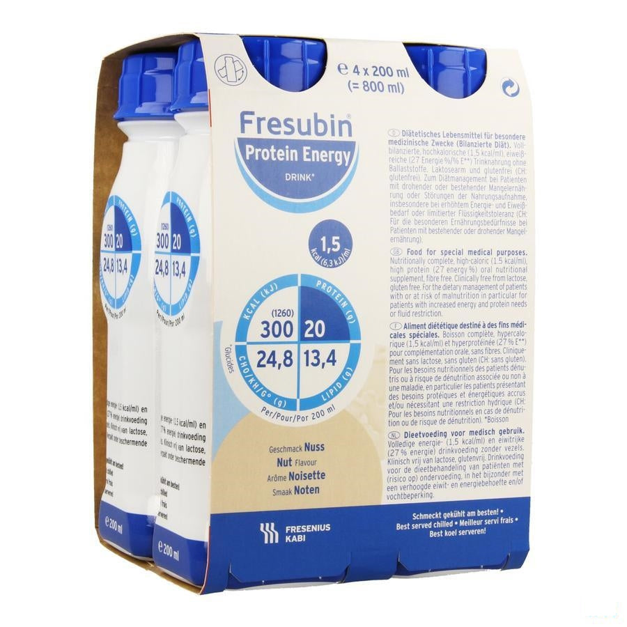 Fresubin Protein Energy Drink Nootjes Fl 4x200ml