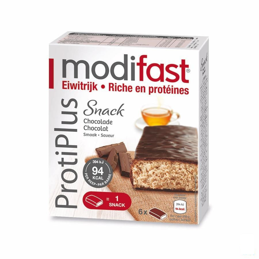 Modifast Protiplus Reep Pure Chocolade-chocola162g