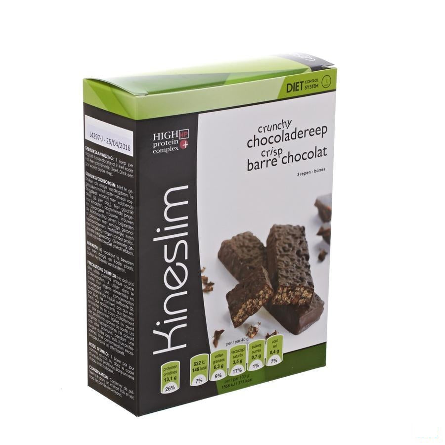 Kineslim Crunch Reep Chocolade 3x40g