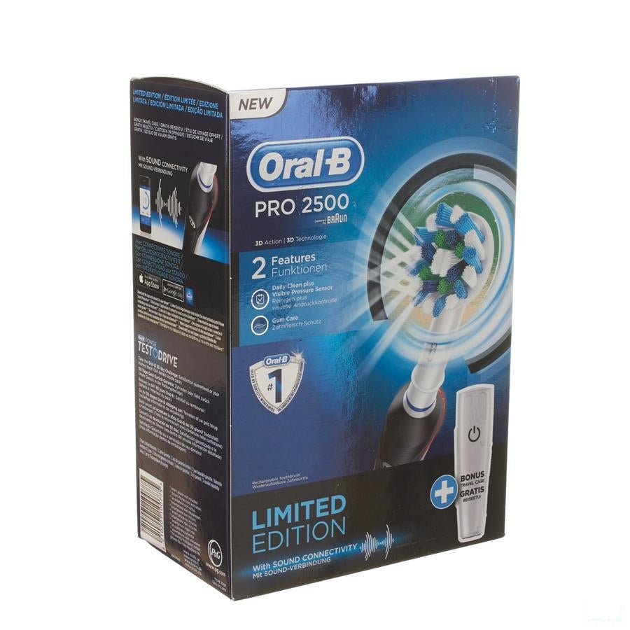 Oral B Pro 2500 Cross Action Black - Elektrische tandenborstel