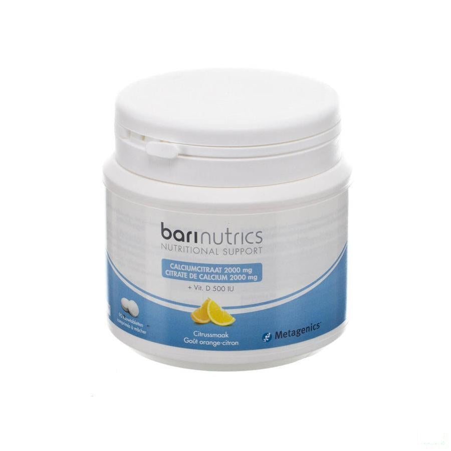 Barinutrics Calciumcitraat Citrus Kauwtabl 90